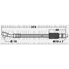 BBH6747 BORG & BECK Тормозной шланг