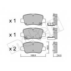 22-0881-0 METELLI Комплект тормозных колодок, дисковый тормоз