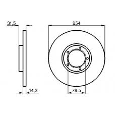 0 986 478 345 BOSCH Тормозной диск