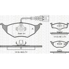 8110 29037 TRIDON Brake pads - front