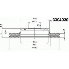 J3304030 NIPPARTS Тормозной диск