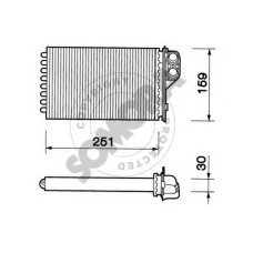 223150 SOMORA Теплообменник, отопление салона