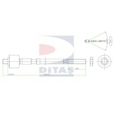 A2-5387 DITAS Осевой шарнир, рулевая тяга