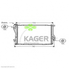 31-0145 KAGER Радиатор, охлаждение двигателя