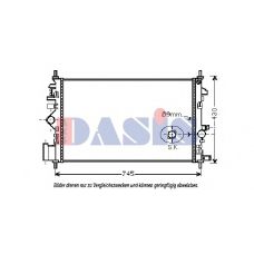 150093N AKS DASIS Радиатор, охлаждение двигателя