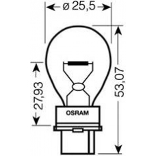 3156 OSRAM Лампа накаливания, фонарь указателя поворота; ламп