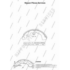 M350A03 NPS Комплект тормозных колодок