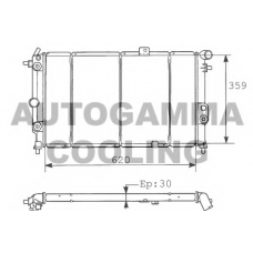 100671 AUTOGAMMA Радиатор, охлаждение двигателя