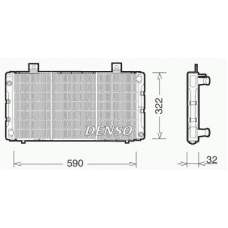DRM25003 DENSO Радиатор, охлаждение двигателя