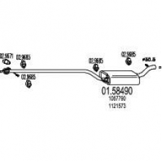 01.58490 MTS Средний глушитель выхлопных газов