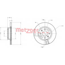 6110544 METZGER Тормозной диск