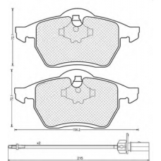 430216170313 MAGNETI MARELLI Комплект тормозных колодок, дисковый тормоз