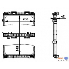 8MK 376 721-761 HELLA Радиатор, охлаждение двигателя