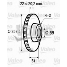 186148 VALEO Тормозной диск