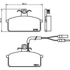 8DB 355 005-981 HELLA PAGID Комплект тормозных колодок, дисковый тормоз