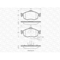 363702160265 MAGNETI MARELLI Комплект тормозных колодок, дисковый тормоз