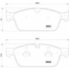 P 50 112 BREMBO Комплект тормозных колодок, дисковый тормоз