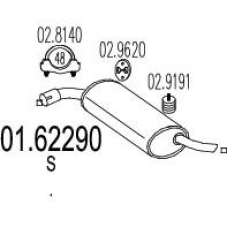 01.62290 MTS Глушитель выхлопных газов конечный