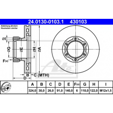 24.0130-0103.1 ATE Тормозной диск