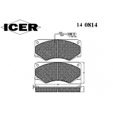140814 ICER Комплект тормозных колодок, дисковый тормоз