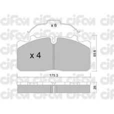 822-582-0 CIFAM Комплект тормозных колодок, дисковый тормоз