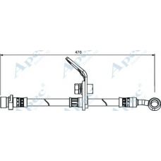 HOS3980 APEC Тормозной шланг
