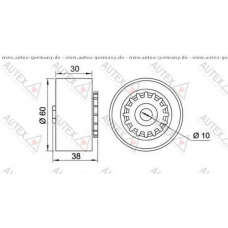 654465 AUTEX Натяжной ролик, поликлиновой  ремень