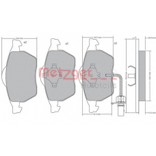 1170036 METZGER Комплект тормозных колодок, дисковый тормоз