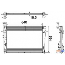 8MK 376 745-611 HELLA Радиатор, охлаждение двигателя