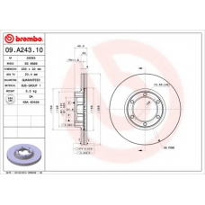 09.A243.10 BREMBO Тормозной диск