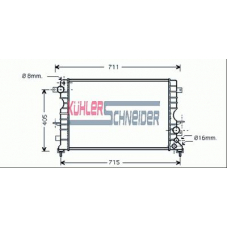 1110011 KUHLER SCHNEIDER Радиатор, охлаждение двигател