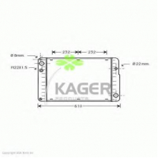 31-1621 KAGER Радиатор, охлаждение двигателя