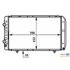 8MK 376 707-071 HELLA Радиатор, охлаждение двигателя