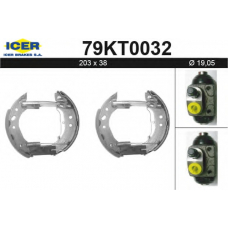 79KT0032 ICER Комплект тормозных колодок