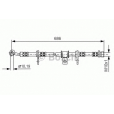 1 987 481 233 BOSCH Тормозной шланг