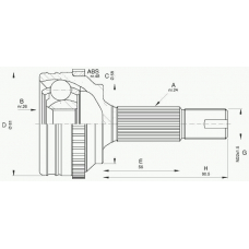 CVJ5533.10 OPEN PARTS Шарнирный комплект, приводной вал