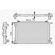 350213127600 MAGNETI MARELLI Радиатор, охлаждение двигателя