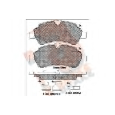 RB2224 R BRAKE Комплект тормозных колодок, дисковый тормоз