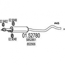 01.52780 MTS Средний глушитель выхлопных газов