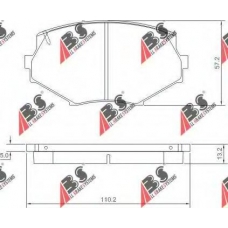 36889 ABS Комплект тормозных колодок, дисковый тормоз