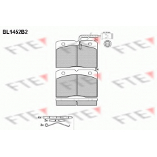 BL1452B2 FTE Комплект тормозных колодок, дисковый тормоз