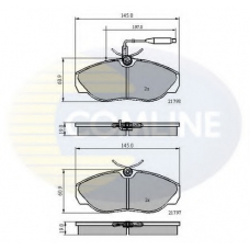 CBP2219 COMLINE Комплект тормозных колодок, дисковый тормоз