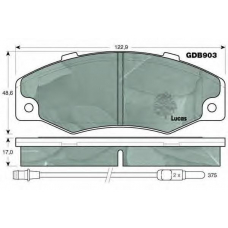 GDB903 TRW Комплект тормозных колодок, дисковый тормоз