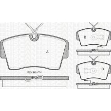 8110 24997 TRIDON Brake pads - front