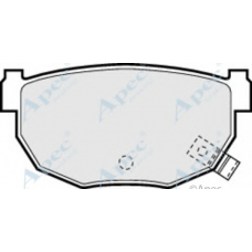PAD498 APEC Комплект тормозных колодок, дисковый тормоз