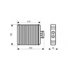 QHR2184 QUINTON HAZELL Теплообменник, отопление салона