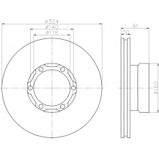 MDC464 MINTEX Тормозной диск