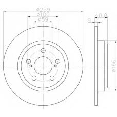 8DD 355 116-401 HELLA Тормозной диск