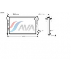 CN2171 AVA Радиатор, охлаждение двигателя