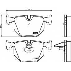 8DB 355 008-091 HELLA Комплект тормозных колодок, дисковый тормоз